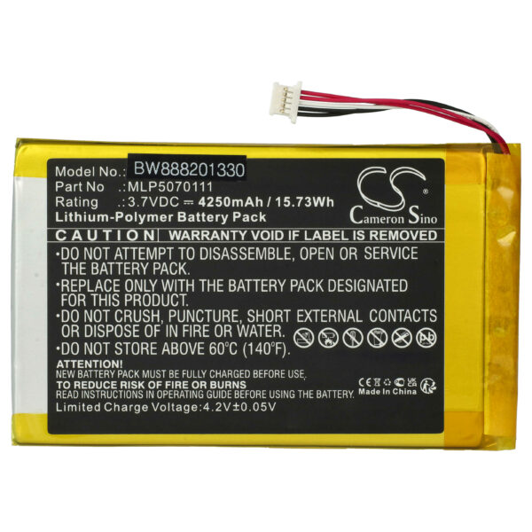 Bateria de Substituição vhbw para Autel MLP5070111 - 4250 mAh 3.7 V Li-polymer