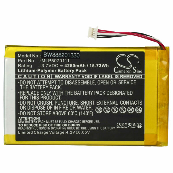 Bateria de Substituição vhbw para Autel MLP5070111 - 4250 mAh 3.7 V Li-polymer
