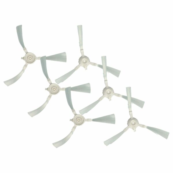 6 Escovas Laterais Substitutas Rowenta ZR720002 para Robô Aspirador - 3 Braços, Azul e Cinzento