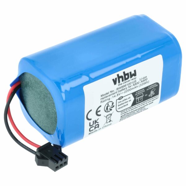 Bateria vhbw 2200mAh 14.8V Li-Ion para Eufy, Shark, Cecotec, Ecovacs e outros robôs aspiradores