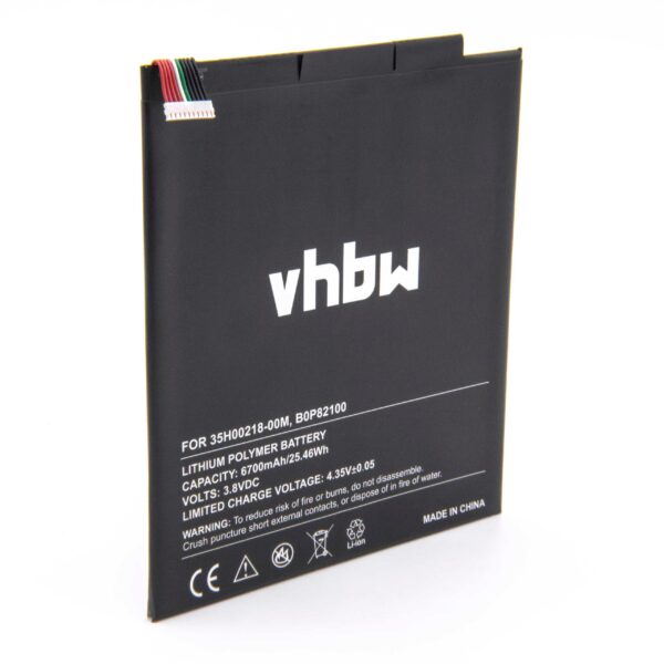 Bateria vhbw para Tablet HTC e Google - 6700 mAh 3.8V Li-polymer