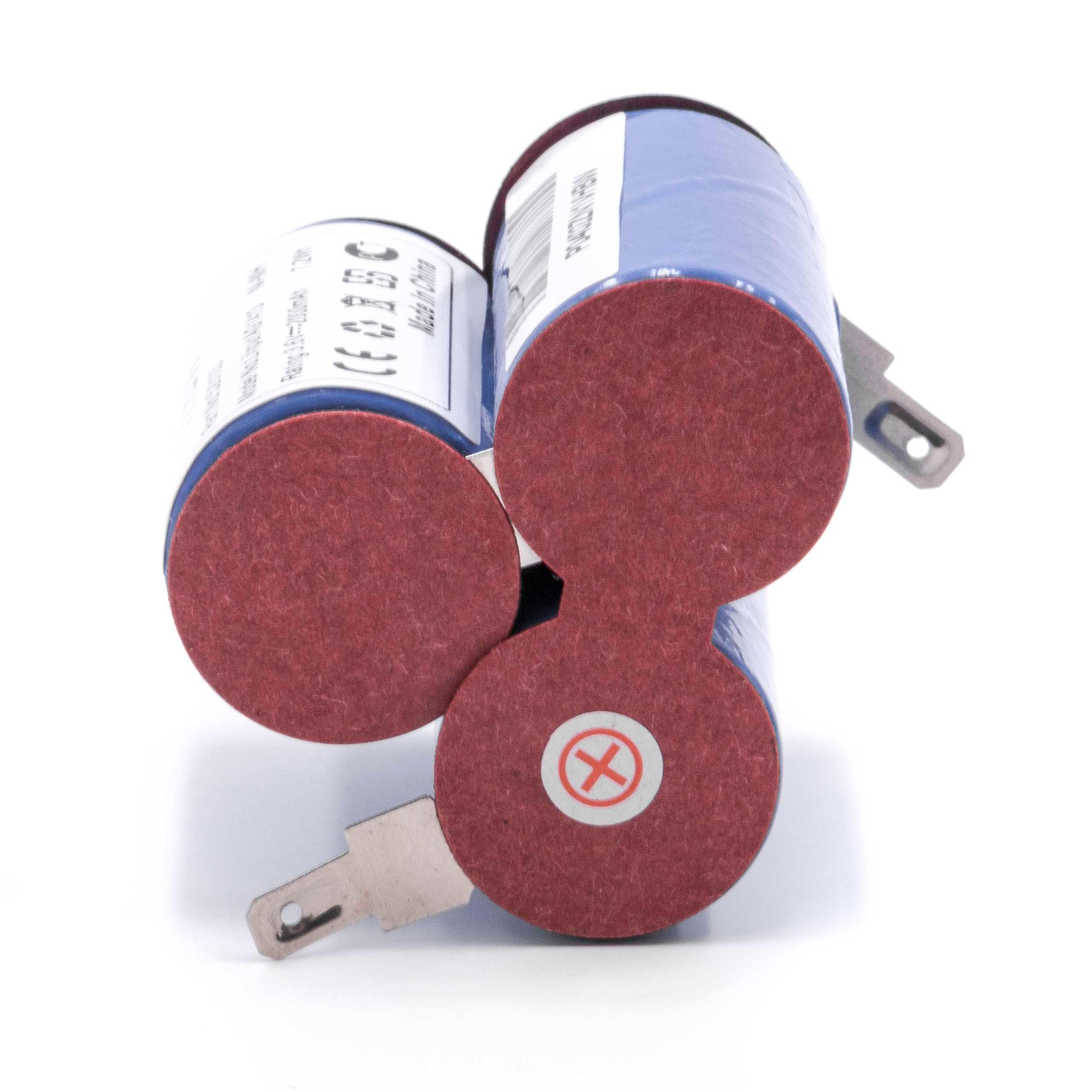 Bateria vhbw NiMH para AEG Classic 1, FL36, Liliput 2000mAh, 3.6V