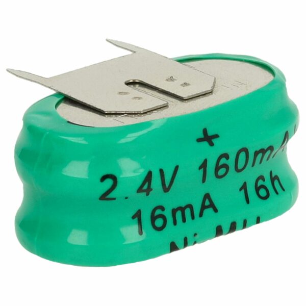 Bateria de Célula Botão Tipo 2/V150H 3 Pinos NiMH 150 mAh 2.4 V - vhbw