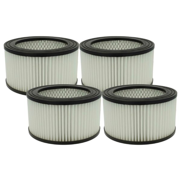 4x Filtro de Cartucho vhbw compatível com Oxeo 760023 para Aspirador PowerPlus, preto/branco