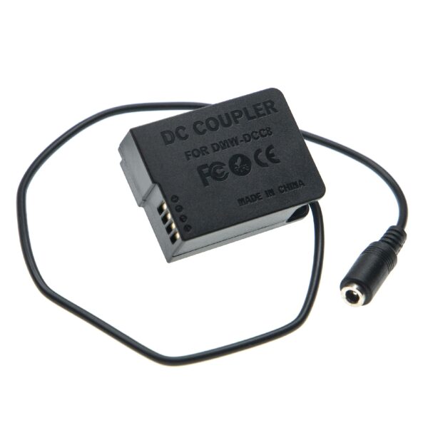 Acoplador DC vhbw substitui Leica BP-DC12 para câmaras Leica, Panasonic e Sigma