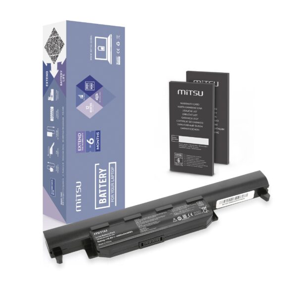 Bateria Mitsu para Portátil Asus A55, K45, K55 Series - 10.8V 4400mAh