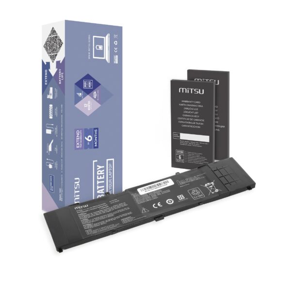Bateria Mitsu 11.4V 3900mAh (44Wh) para Portátil Asus Zenbook UX310, UX3410, UX410 Series - Ref. B31N1535