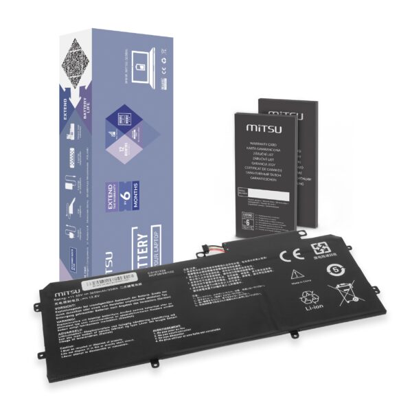 Bateria Mitsu para Portátil Asus ZenBook UX360C, UX360CA - 3000mAh, 11.55V
