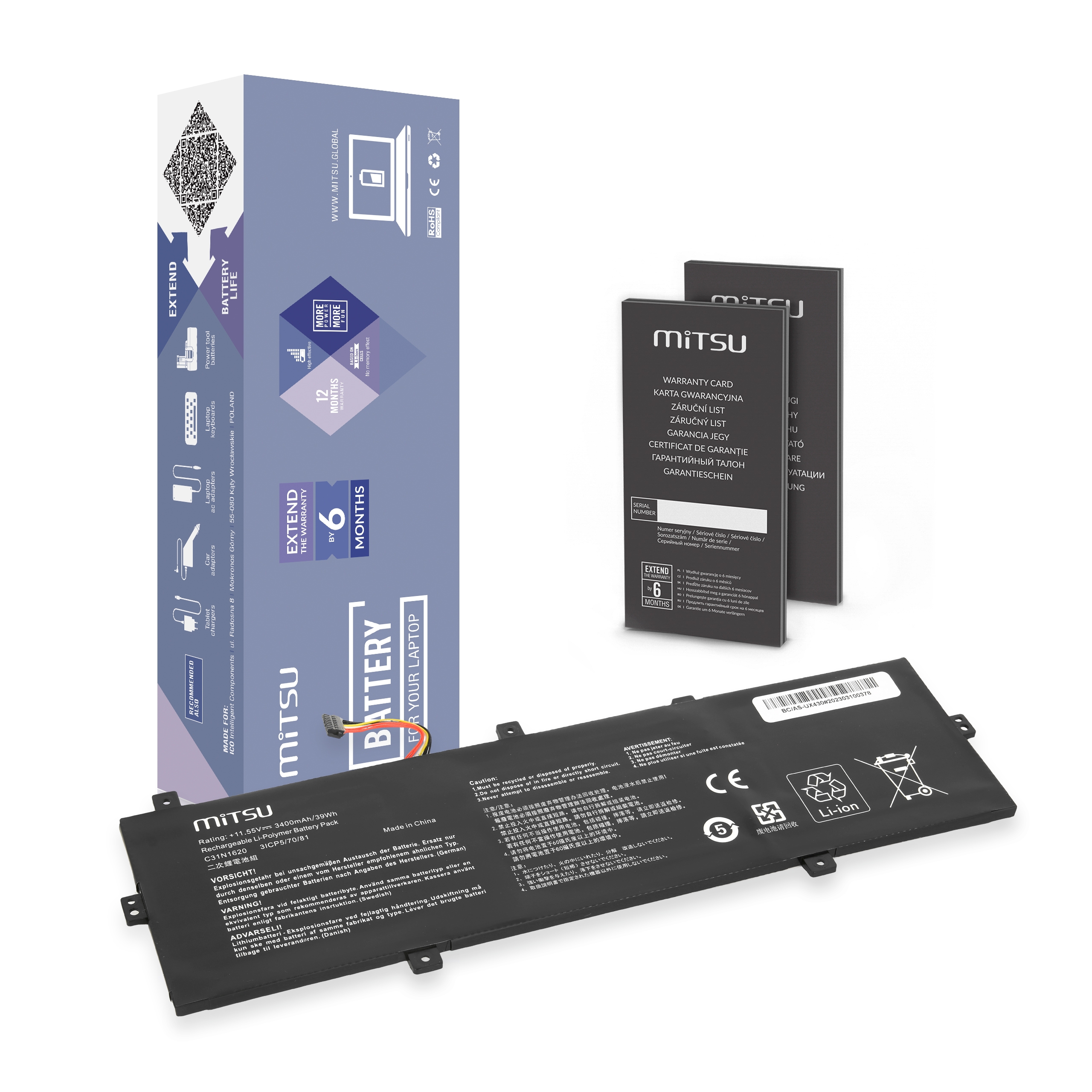 Bateria Mitsu para Asus UX430