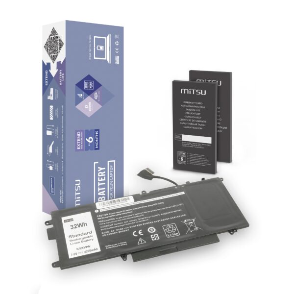 Bateria Mitsu para Dell Latitude E5289, 7389, 7390 2-in-1