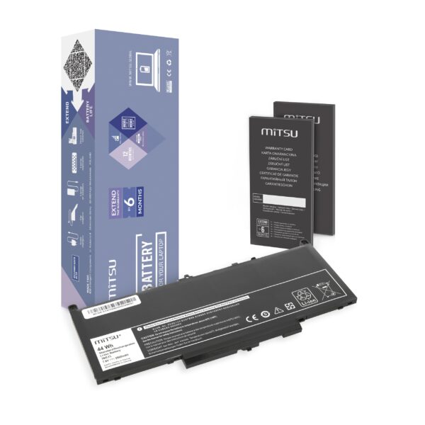 Bateria Mitsu 5800mAh para Portátil Dell Latitude E7270 E7470 - Alta Capacidade