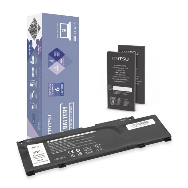 Bateria Mitsu para Dell G3 15 3500, G5 15 5500, Inspiron 14 5490 - 266J9