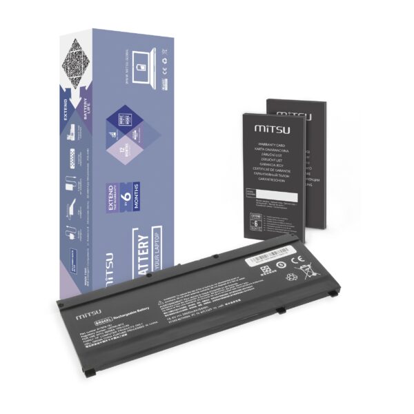Bateria Mitsu 15.4V 3500mAh (54Wh) para Portátil HP Omen 15-DC e Pavilion 15-CE Series - Substituição SR04XL