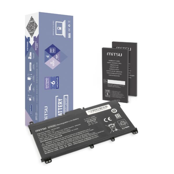 Bateria Mitsu HT03XL para Portátil HP Pavilion 14, 15, 17 Series, 240 G7, 250 G7, 340 G5