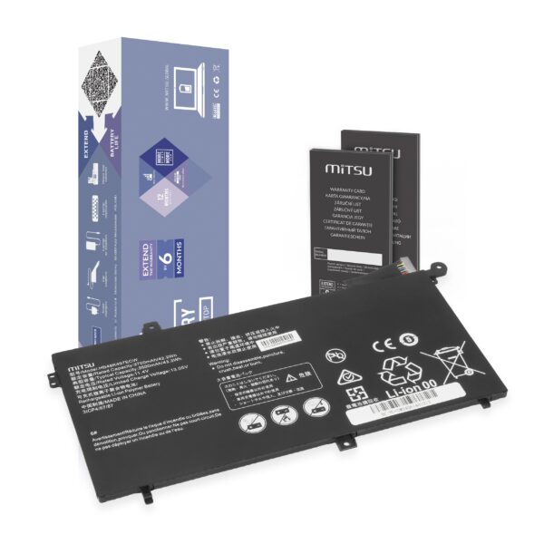 Bateria Mitsu para Portátil Huawei Matebook D Series 11.4V 3700mAh (42.2Wh) - Compatível com HB46K497ECW