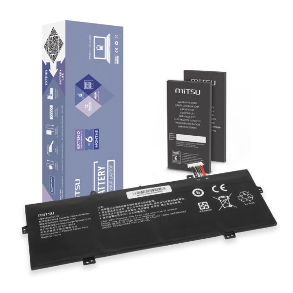 Bateria Mitsu 9 fios, para Huawei MateBook 14, X Pro e Honor MagicBook Series - Alta Capacidade 6000mAh