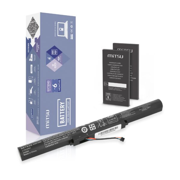 Bateria Mitsu para Portátil Lenovo IdeaPad 310, 510S, 500, Z41, Z51 Series - 14.4V 2200mAh