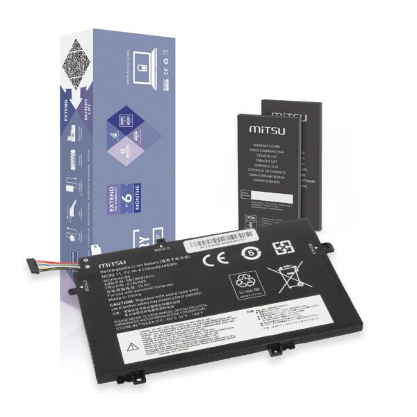 Bateria Mitsu para Lenovo ThinkPad L14, L15, L480, L580, 01AV463