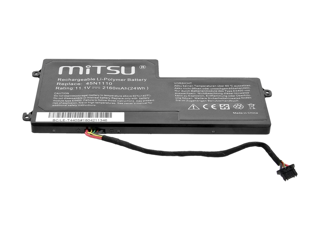Bateria Mitsu de Alta Capacidade para Portátil Lenovo ThinkPad T440s - Nova - Image 2