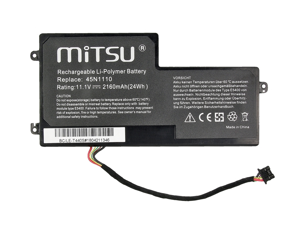 Bateria Mitsu de Alta Capacidade para Portátil Lenovo ThinkPad T440s - Nova - Image 4