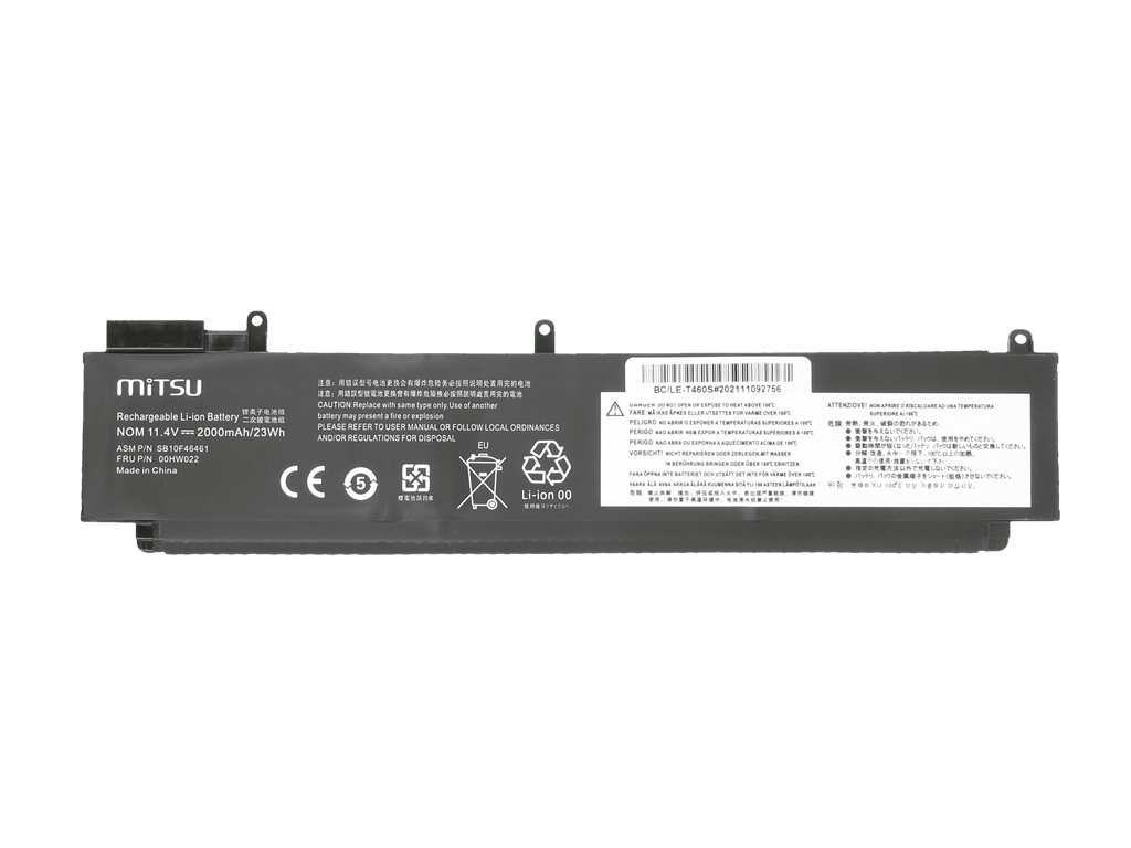 Bateria Mitsu para Lenovo ThinkPad T460s, T470s (bateria traseira) - Image 4