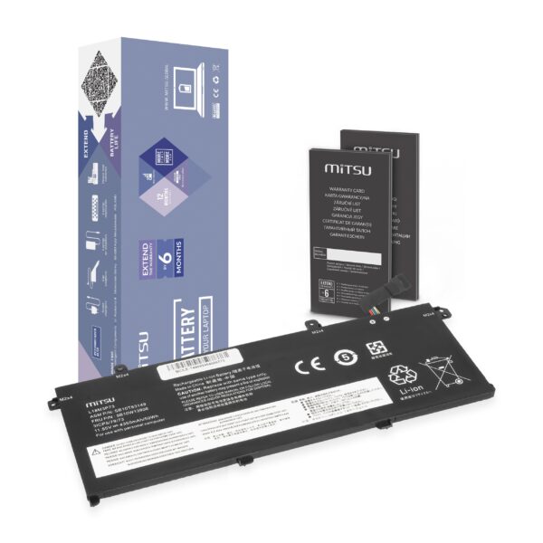 Bateria Mitsu para Lenovo ThinkPad T490, T495, P43s, P14s
