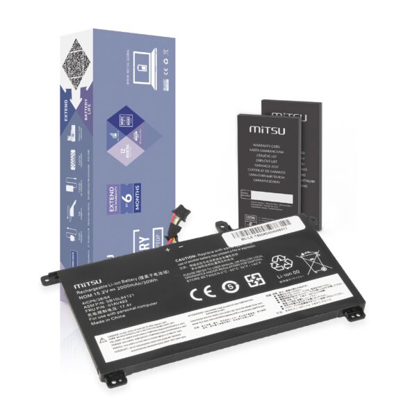 Bateria Mitsu para Lenovo ThinkPad T570, T580, P51s, P52s
