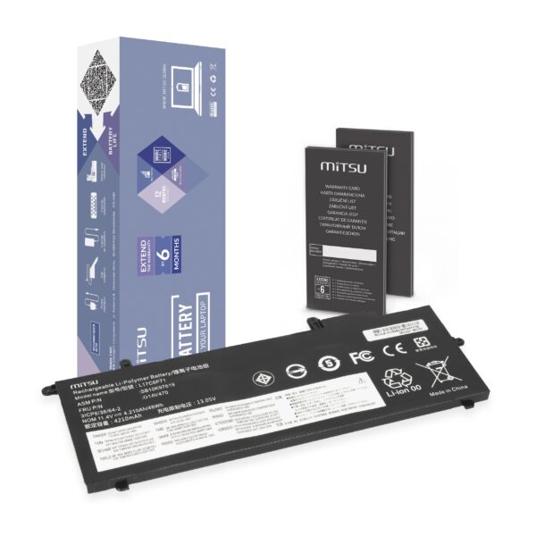 Bateria Mitsu para Lenovo ThinkPad A285, X280 - L17C6P71