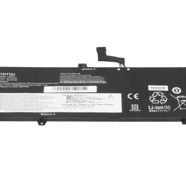 Bateria Mitsu de Alta Capacidade para Portátil Lenovo Thinkpad X13 Gen 1, X390, X395