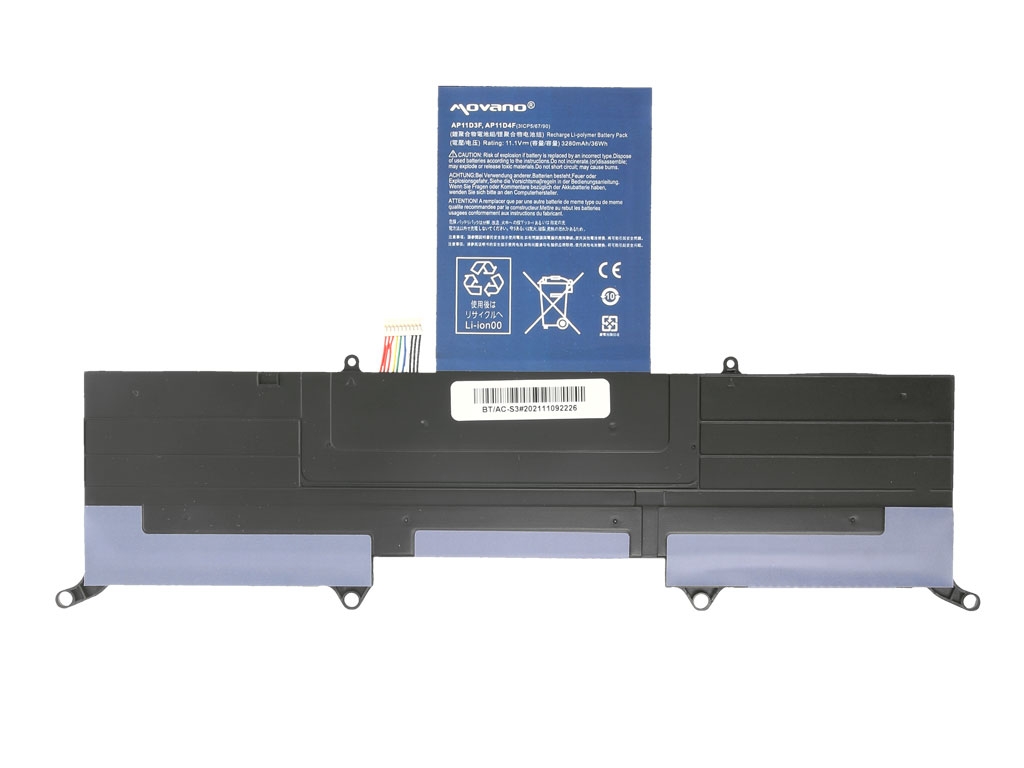Bateria Movano para Portátil Acer Aspire S3 Series - 11.1V 3280mAh (36Wh) - Substituição AP11D3F AP11D4F - Image 3