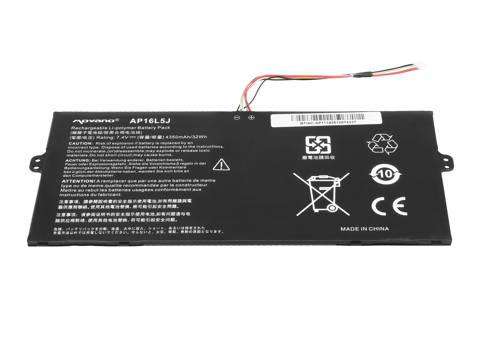 Bateria Movano para Portáteis Acer CP311, SP111, SF514 Series - Alta Qualidade e Compatibilidade