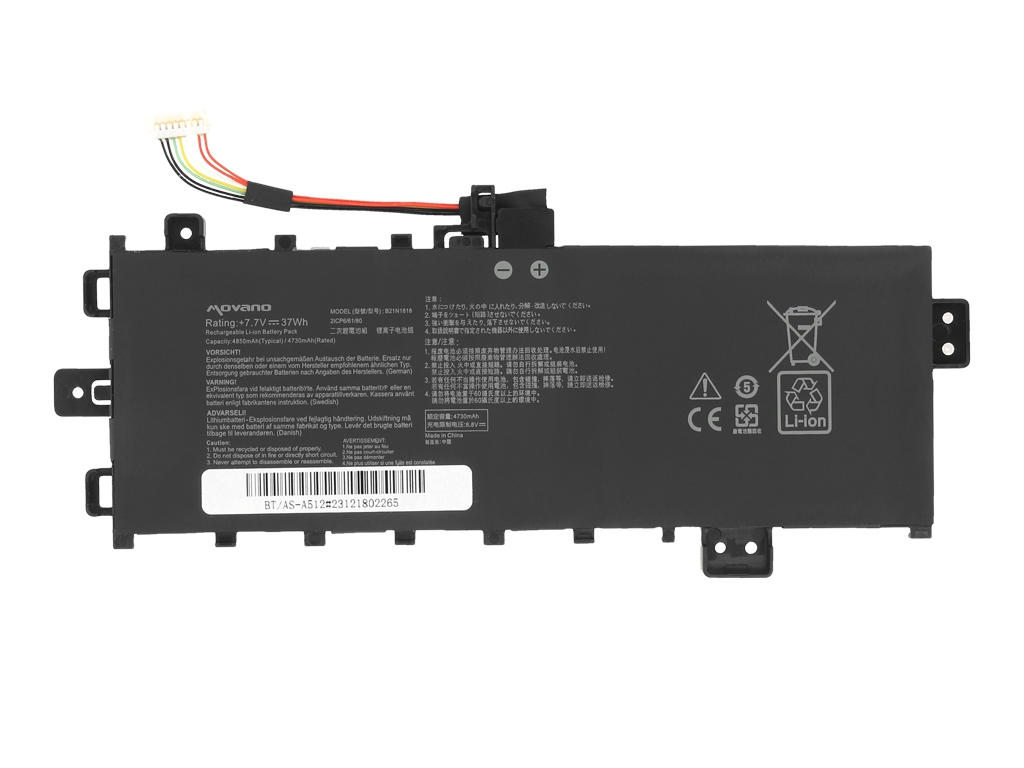 Bateria Movano para Portátil Asus Vivobook 15 A512, R512, X512 - 7.7V 37Wh - Image 4