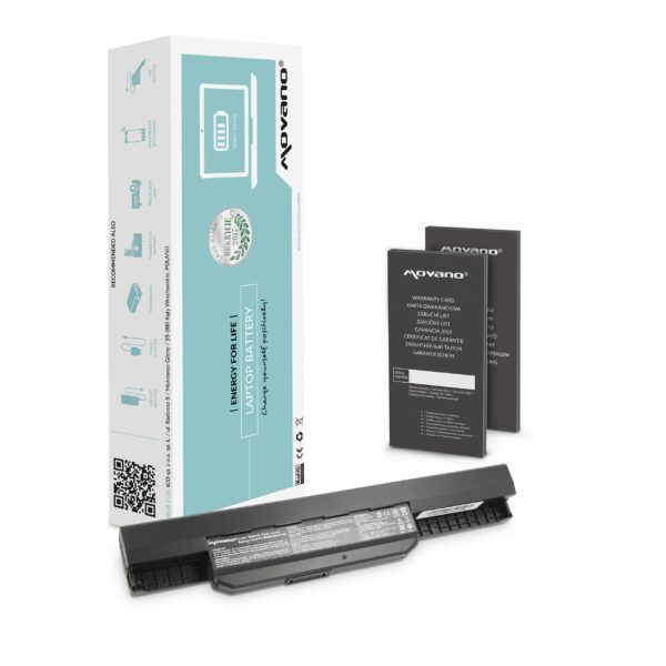 Bateria Movano para Asus A43, A53, A54, A83, A84, K53, K54 - 6600 mAh