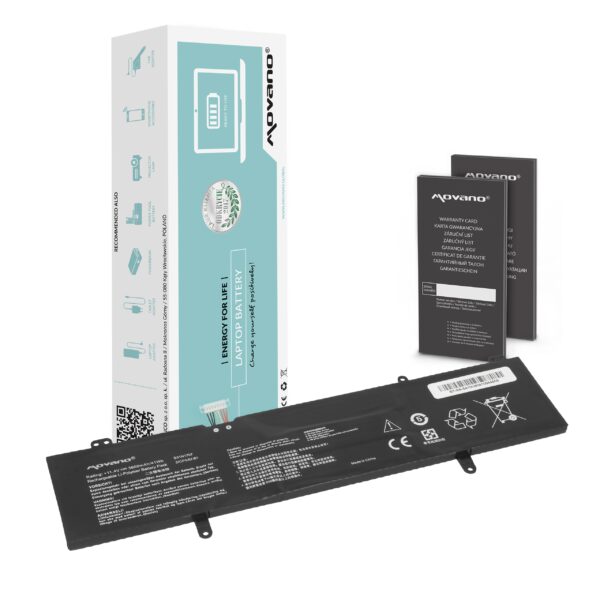 Bateria Movano 11.4V 3600mAh (41Wh) para Portátil Asus VivoBook F411U S410U X411U, PN: B31N1707