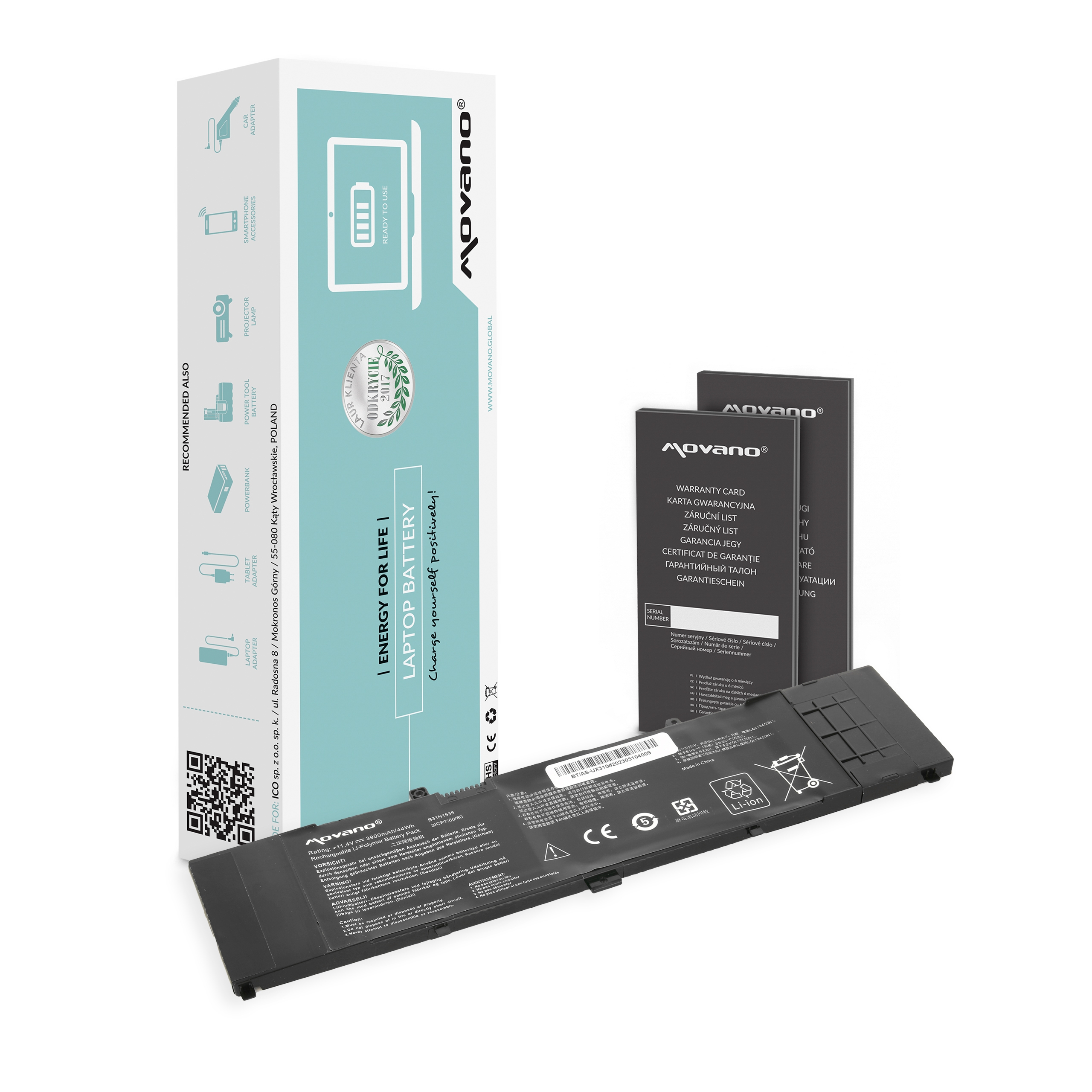 Bateria Movano para Asus Zenbook UX310, UX410UA