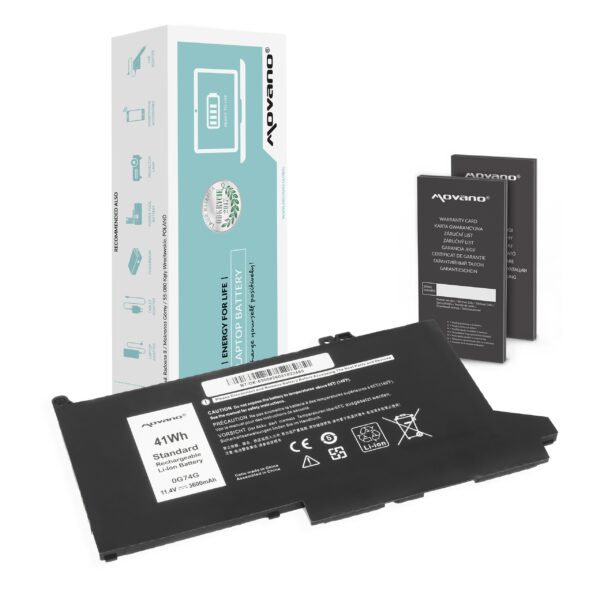 Bateria Movano de Alta Qualidade para Portátil Dell Latitude 13 5300, 13 5310, 14 7400 Series