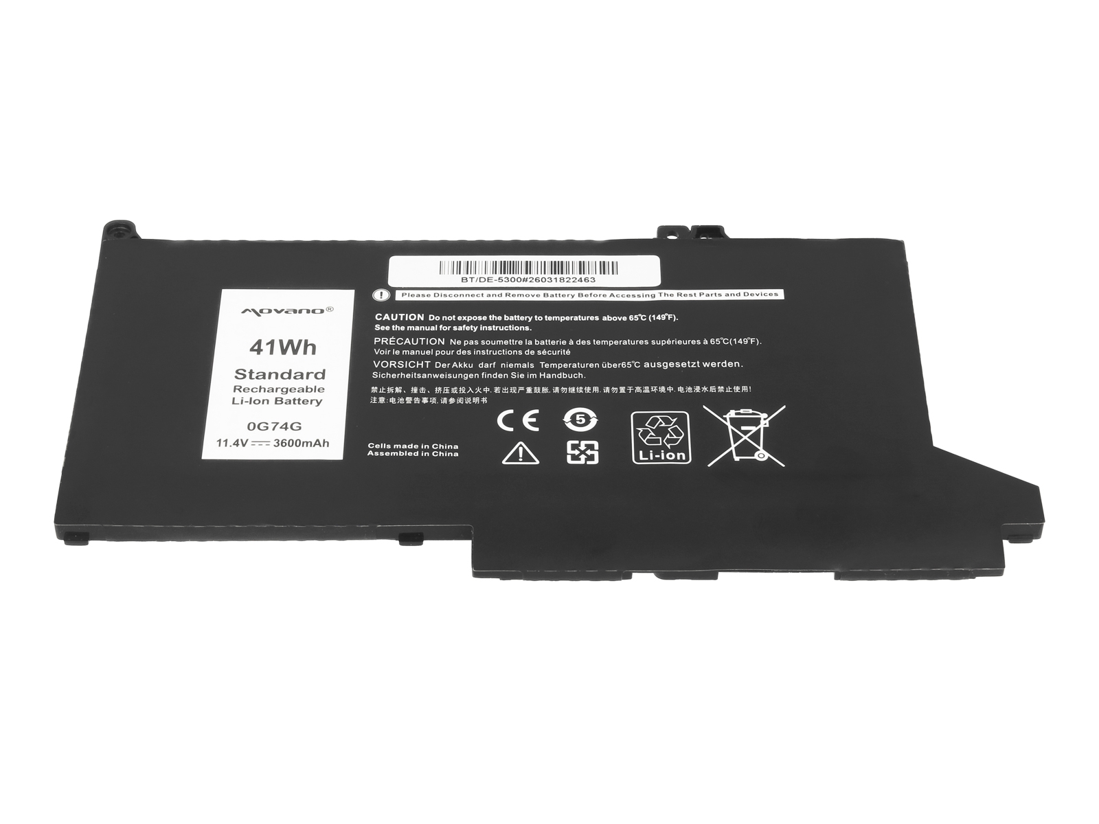 Bateria Movano de Alta Qualidade para Portátil Dell Latitude 13 5300, 13 5310, 14 7400 Series - Image 4