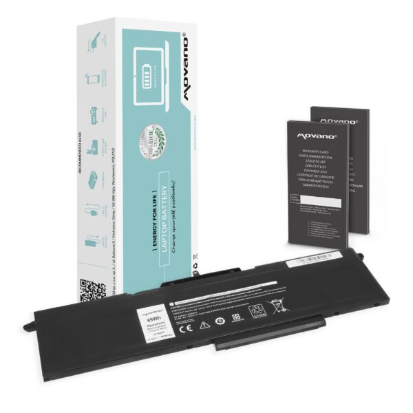 Bateria Movano de Alta Capacidade para Portátil Dell Latitude 5501, 5511 e Precision 3541, 3551