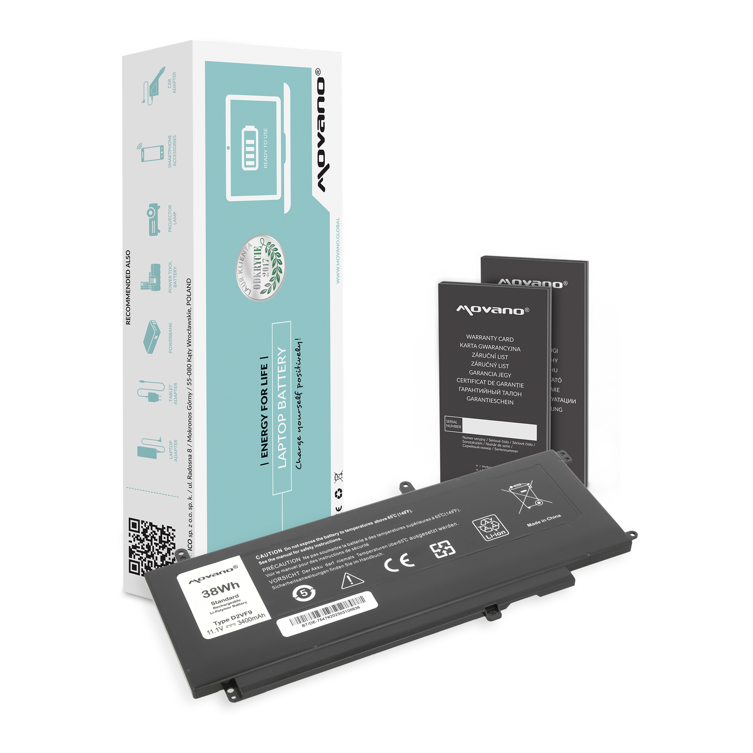 Bateria Movano para Dell Inspiron 15 (7547), 15 (7548)