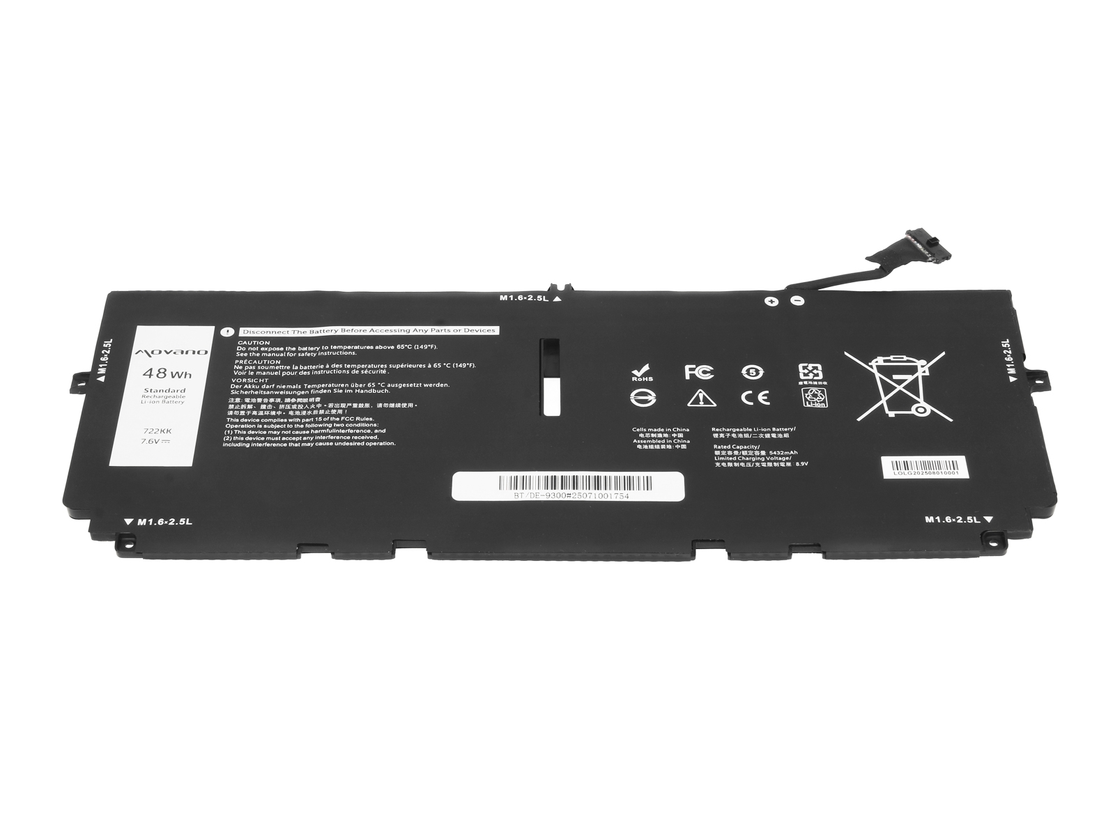 Bateria Movano de Alta Capacidade para Portátil Dell XPS 13 9300, 9310, 9380 Series - Image 2