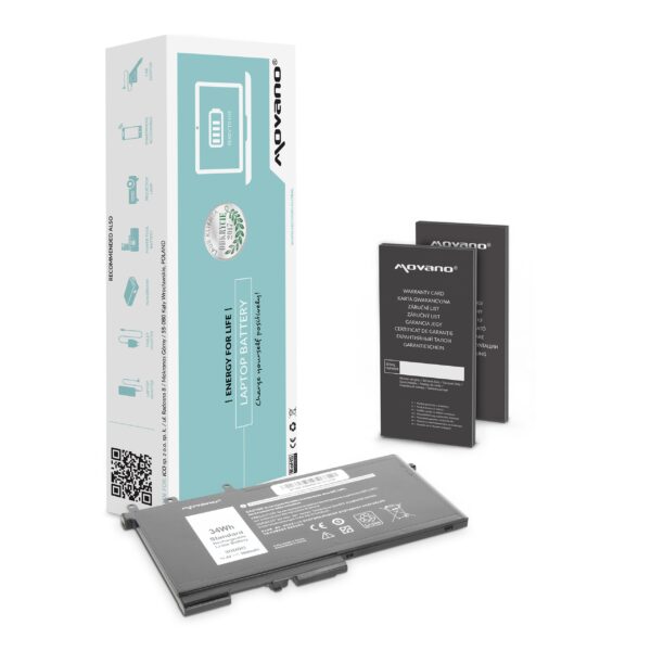 Bateria Movano 11.4V 3000mAh para Portátil Dell Latitude E5280, E5480, E5580, E5290, E5490, E5590