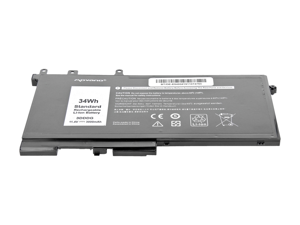 Bateria Movano 11.4V 3000mAh para Portátil Dell Latitude E5280, E5480, E5580, E5290, E5490, E5590 - Image 2