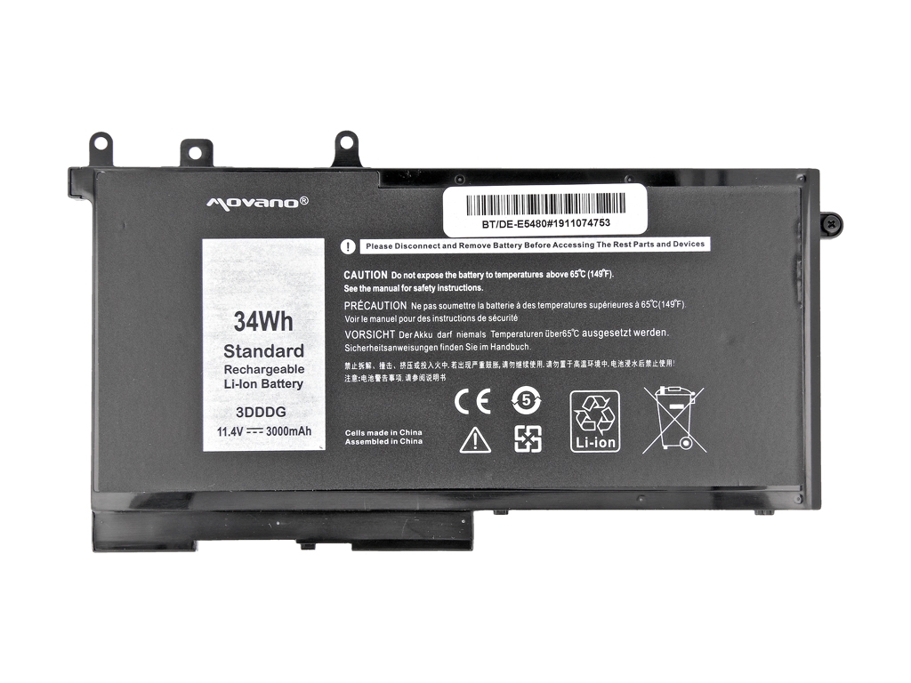 Bateria Movano 11.4V 3000mAh para Portátil Dell Latitude E5280, E5480, E5580, E5290, E5490, E5590 - Image 4