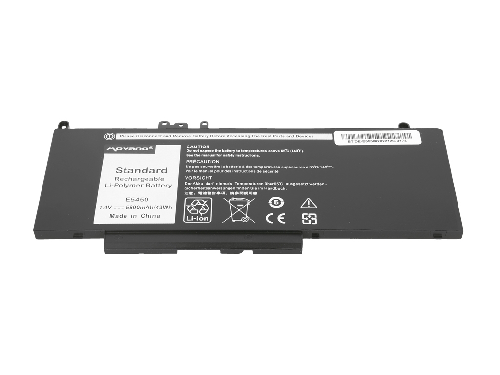 Bateria Movano G5M10 para Portátil Dell Latitude E5450, E5550, E5250 - 7.4V 5800mAh - Compatível com 079VRK, 451-BBLN - Image 2