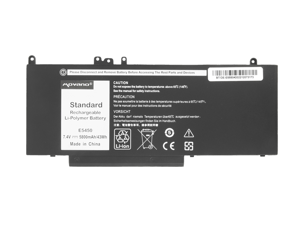 Bateria Movano G5M10 para Portátil Dell Latitude E5450, E5550, E5250 - 7.4V 5800mAh - Compatível com 079VRK, 451-BBLN - Image 4