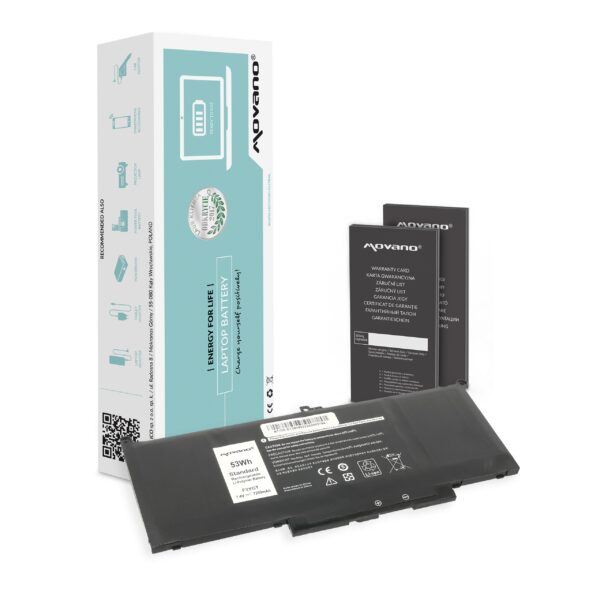 Bateria Movano para Dell Latitude 7280, 7290, 7380, 7390, 7480, 7490 - 7200mAh 7.4V