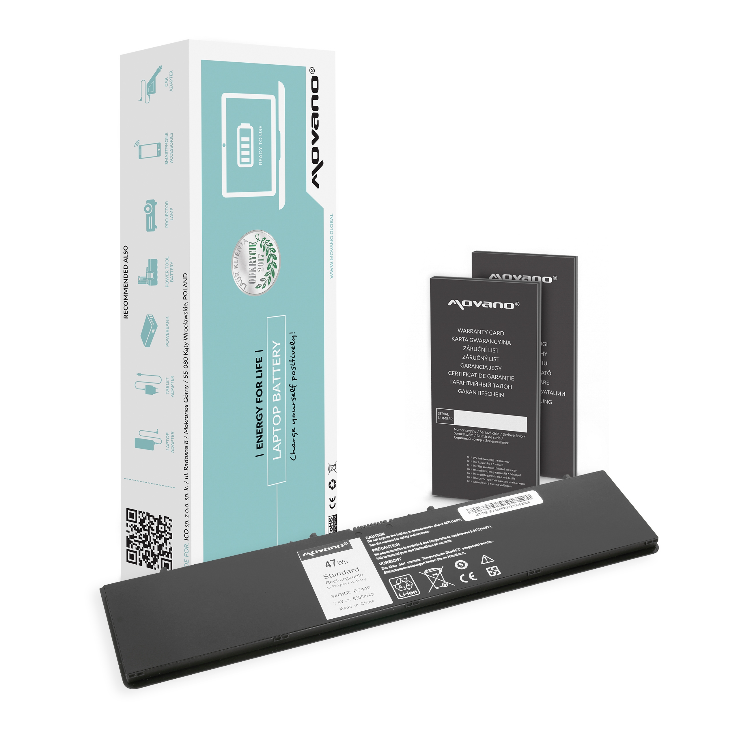 Bateria Movano para Dell Latitude E7440, E7450