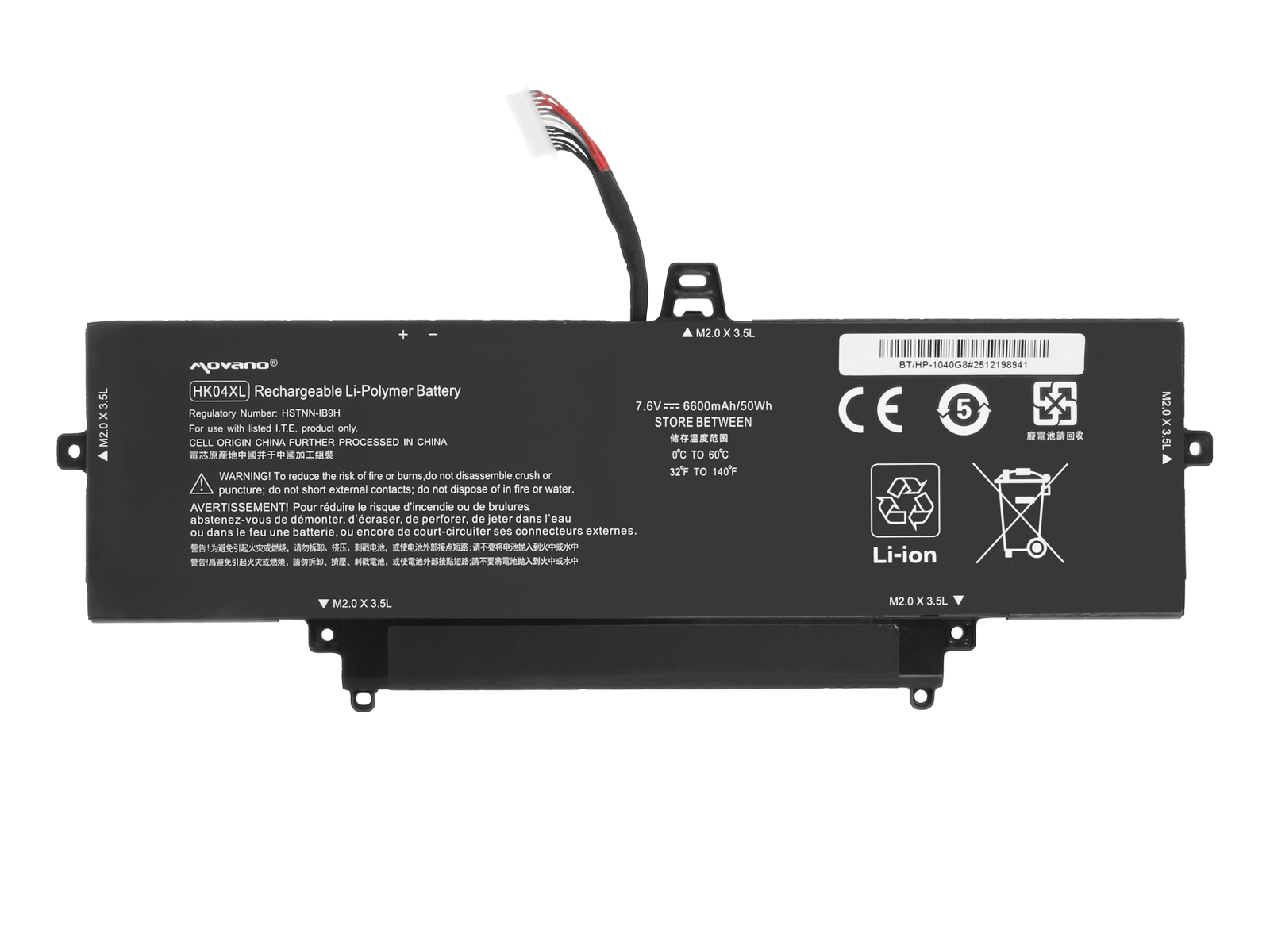 Bateria Movano de Alta Qualidade para Portátil HP EliteBook x360 1030 G7, 1030 G8, 1040 G7, 1040 G8 Series - Image 4