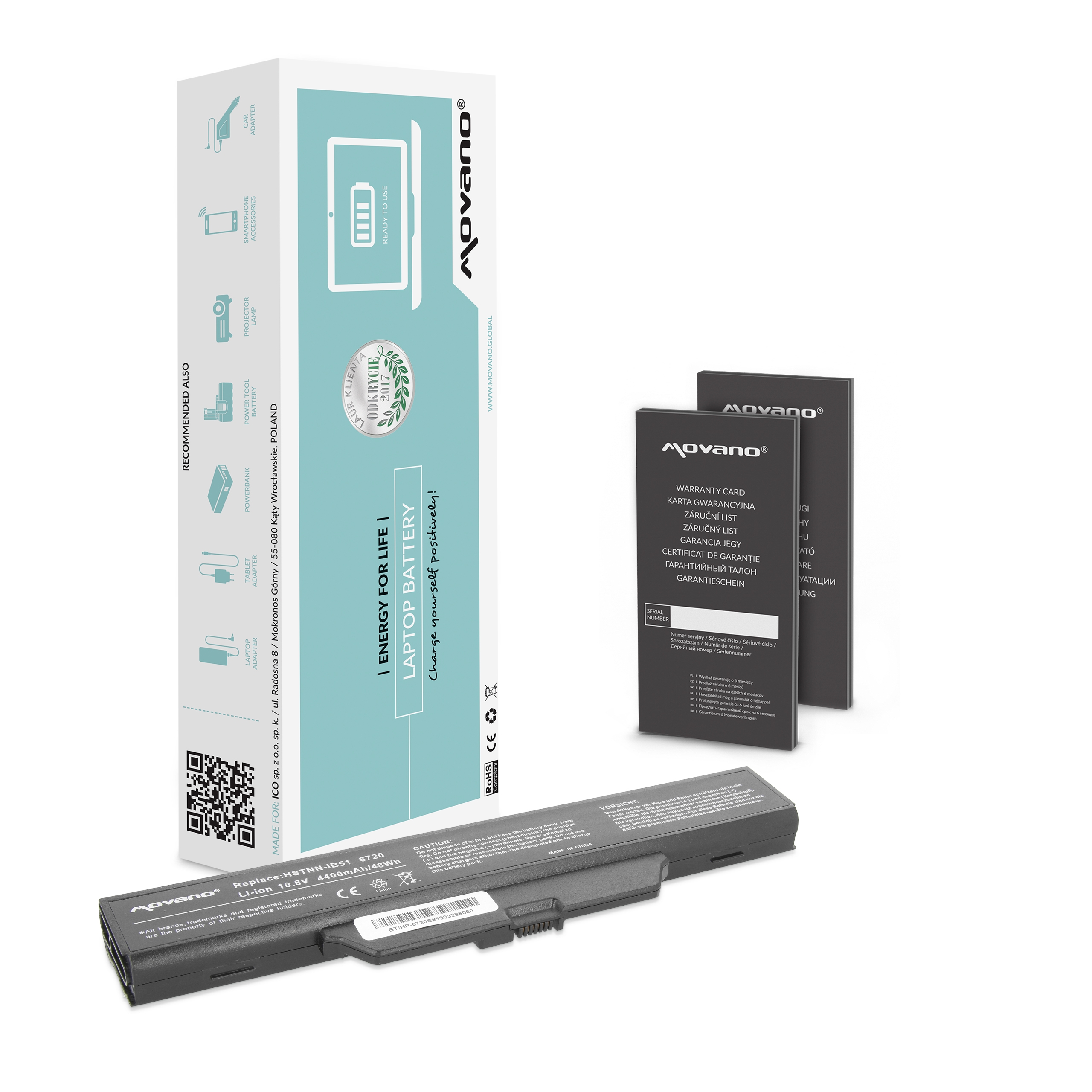 Bateria Movano para HP 6700, 6720s, 6820, 6820s