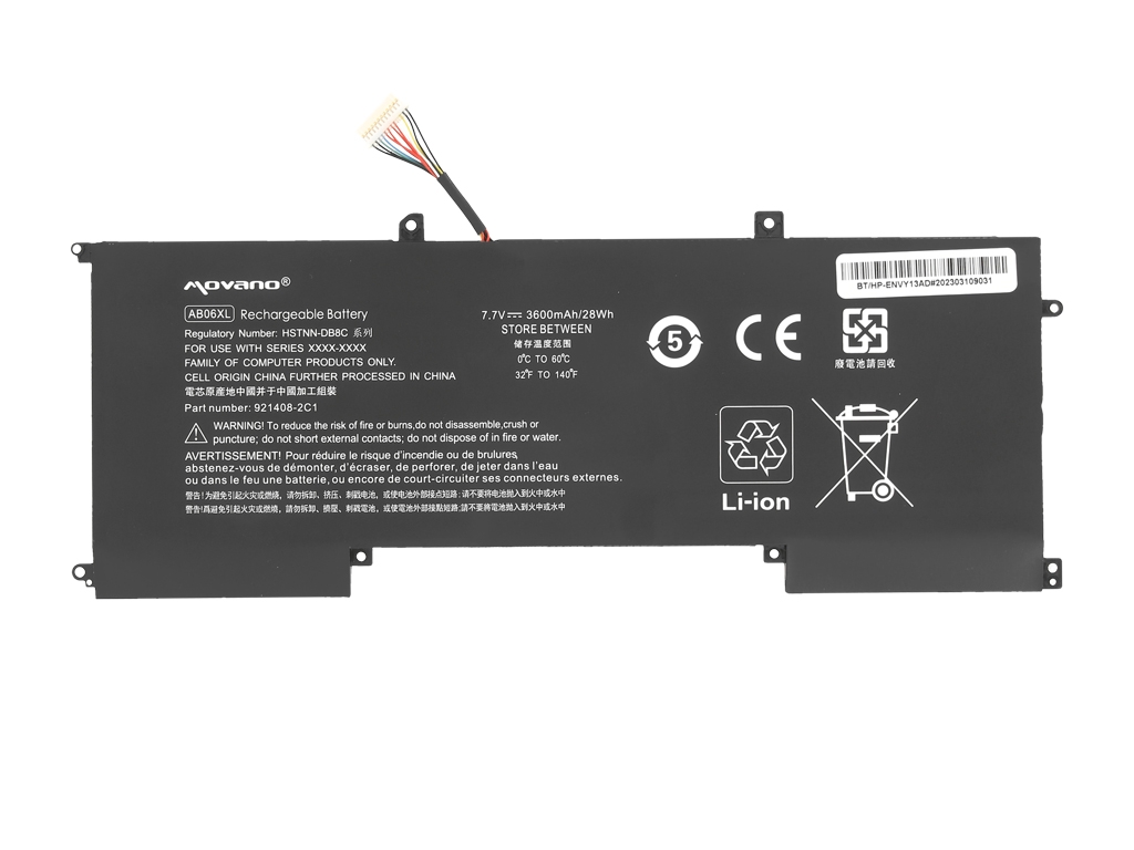 Bateria Movano AB06XL para Portátil HP Envy 13, 13-AD Series - 7.7V 3600mAh (28Wh) - Image 4